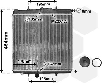 Van Wezel 40002188 - Радиатор, охлаждане на двигателя vvparts.bg