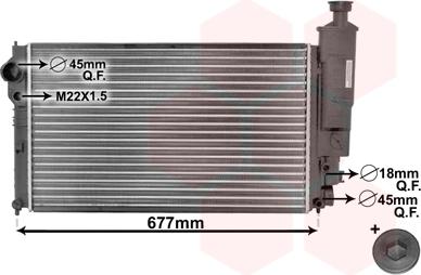 Van Wezel 40002131 - Радиатор, охлаждане на двигателя vvparts.bg