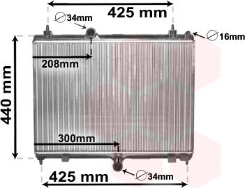 Van Wezel 40002358 - Радиатор, охлаждане на двигателя vvparts.bg