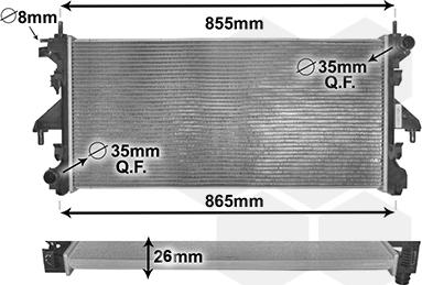 Van Wezel 40002309 - Радиатор, охлаждане на двигателя vvparts.bg