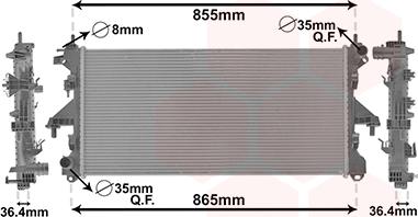 Van Wezel 40002304 - Радиатор, охлаждане на двигателя vvparts.bg