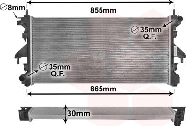 Van Wezel 40002310 - Радиатор, охлаждане на двигателя vvparts.bg