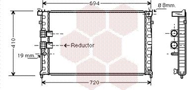 Van Wezel 40002339 - Радиатор, охлаждане на двигателя vvparts.bg