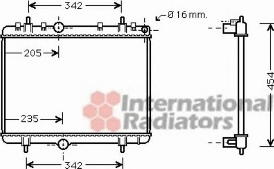 Van Wezel 40002330 - Радиатор, охлаждане на двигателя vvparts.bg