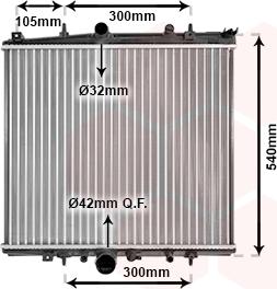 Van Wezel 40002331 - Радиатор, охлаждане на двигателя vvparts.bg