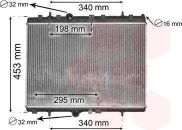 Van Wezel 40002290 - Радиатор, охлаждане на двигателя vvparts.bg