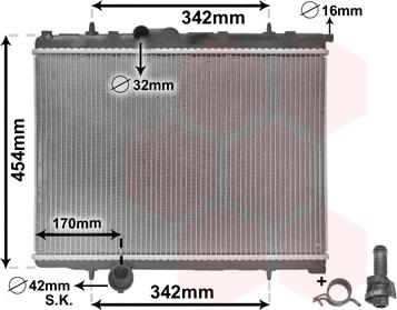 Van Wezel 40002247 - Радиатор, охлаждане на двигателя vvparts.bg