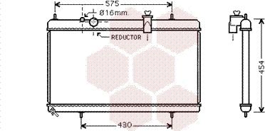 Van Wezel 40002256 - Радиатор, охлаждане на двигателя vvparts.bg