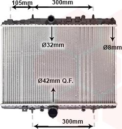 Van Wezel 40002208 - Радиатор, охлаждане на двигателя vvparts.bg