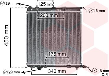 Van Wezel 40002289 - Радиатор, охлаждане на двигателя vvparts.bg