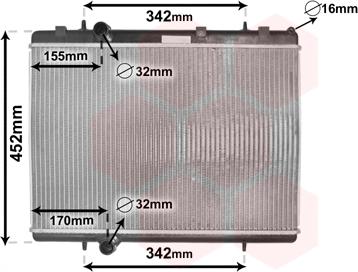 Van Wezel 40002281 - Радиатор, охлаждане на двигателя vvparts.bg