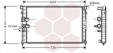 Van Wezel 40002232 - Радиатор, охлаждане на двигателя vvparts.bg