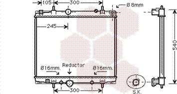 Van Wezel 40002276 - Радиатор, охлаждане на двигателя vvparts.bg