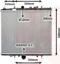 Van Wezel 40002277 - Радиатор, охлаждане на двигателя vvparts.bg