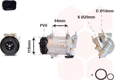 Van Wezel 4000K418 - Компресор, климатизация vvparts.bg