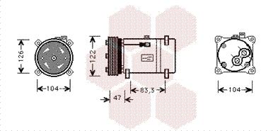 Van Wezel 4000K066 - Компресор, климатизация vvparts.bg