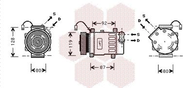 Van Wezel 4000K036 - Компресор, климатизация vvparts.bg