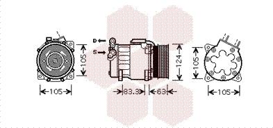 Van Wezel 4000K306 - Компресор, климатизация vvparts.bg