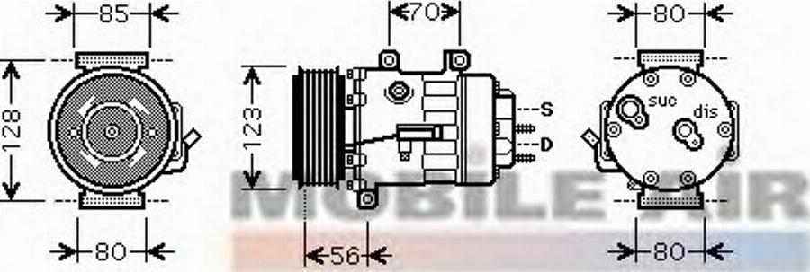 Van Wezel 4000K307 - Компресор, климатизация vvparts.bg