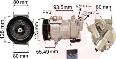 Van Wezel 4000K315 - Компресор, климатизация vvparts.bg