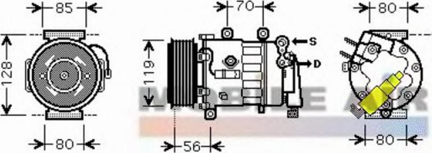 Van Wezel 4000K324 - Компресор, климатизация vvparts.bg