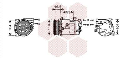 Van Wezel 4000K326 - Компресор, климатизация vvparts.bg