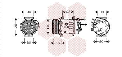 Van Wezel 4000K320 - Компресор, климатизация vvparts.bg