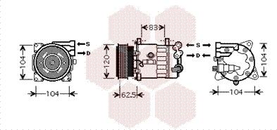 Van Wezel 4000K321 - Компресор, климатизация vvparts.bg