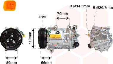 Van Wezel 4000K322 - Компресор, климатизация vvparts.bg