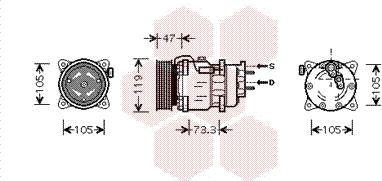 Van Wezel 4000K242 - Компресор, климатизация vvparts.bg