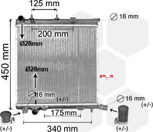 Van Wezel 40012368 - Радиатор, охлаждане на двигателя vvparts.bg