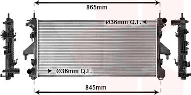 Van Wezel 40012305 - Радиатор, охлаждане на двигателя vvparts.bg