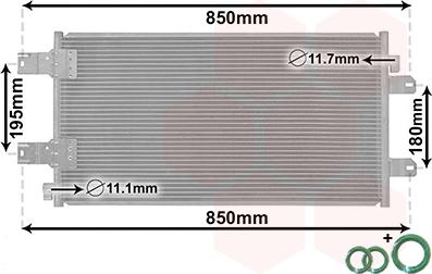 Van Wezel 43005443 - Кондензатор, климатизация vvparts.bg