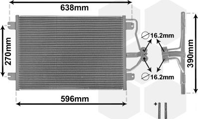 Van Wezel 43005256 - Кондензатор, климатизация vvparts.bg