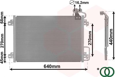 Van Wezel 43005273 - Кондензатор, климатизация vvparts.bg