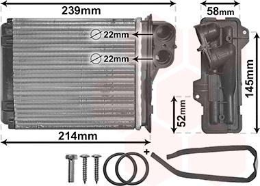 Van Wezel 43006398 - Топлообменник, отопление на вътрешното пространство vvparts.bg