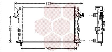 Van Wezel 43002438 - Радиатор, охлаждане на двигателя vvparts.bg