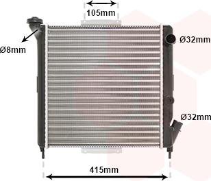 Van Wezel 43002063 - Радиатор, охлаждане на двигателя vvparts.bg