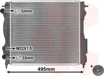 Van Wezel 43002129 - Радиатор, охлаждане на двигателя vvparts.bg