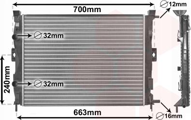 Van Wezel 43002306 - Радиатор, охлаждане на двигателя vvparts.bg