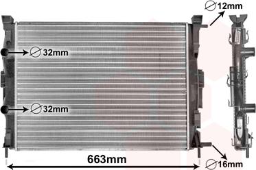 Van Wezel 43002307 - Радиатор, охлаждане на двигателя vvparts.bg