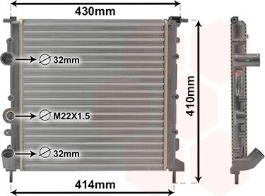 Van Wezel 43002260 - Радиатор, охлаждане на двигателя vvparts.bg