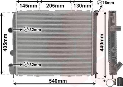 Van Wezel 43002268 - Радиатор, охлаждане на двигателя vvparts.bg