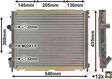 Van Wezel 43002267 - Радиатор, охлаждане на двигателя vvparts.bg