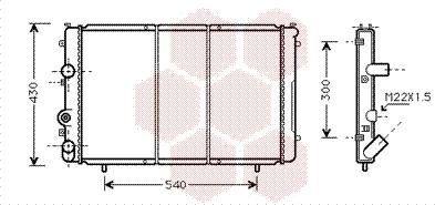 Van Wezel 43002274 - Радиатор, охлаждане на двигателя vvparts.bg