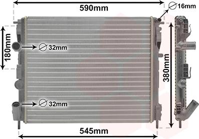 Van Wezel 43002272 - Радиатор, охлаждане на двигателя vvparts.bg