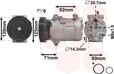 Van Wezel 4300K441 - Компресор, климатизация vvparts.bg