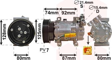 Van Wezel 4300K452 - Компресор, климатизация vvparts.bg