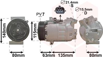 Van Wezel 4300K486 - Компресор, климатизация vvparts.bg