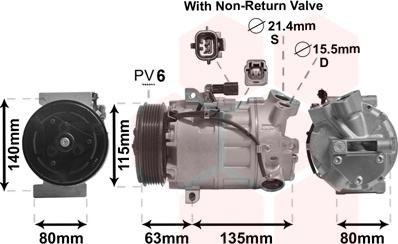 Van Wezel 4300K487 - Компресор, климатизация vvparts.bg